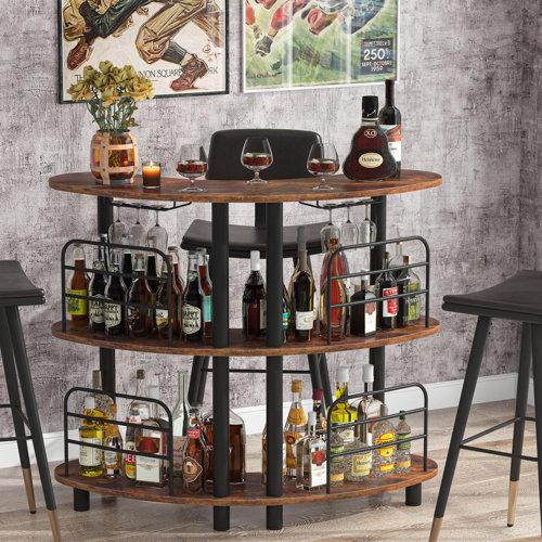 Curved Home Bars & Bar Sets You'll Love Wayfair